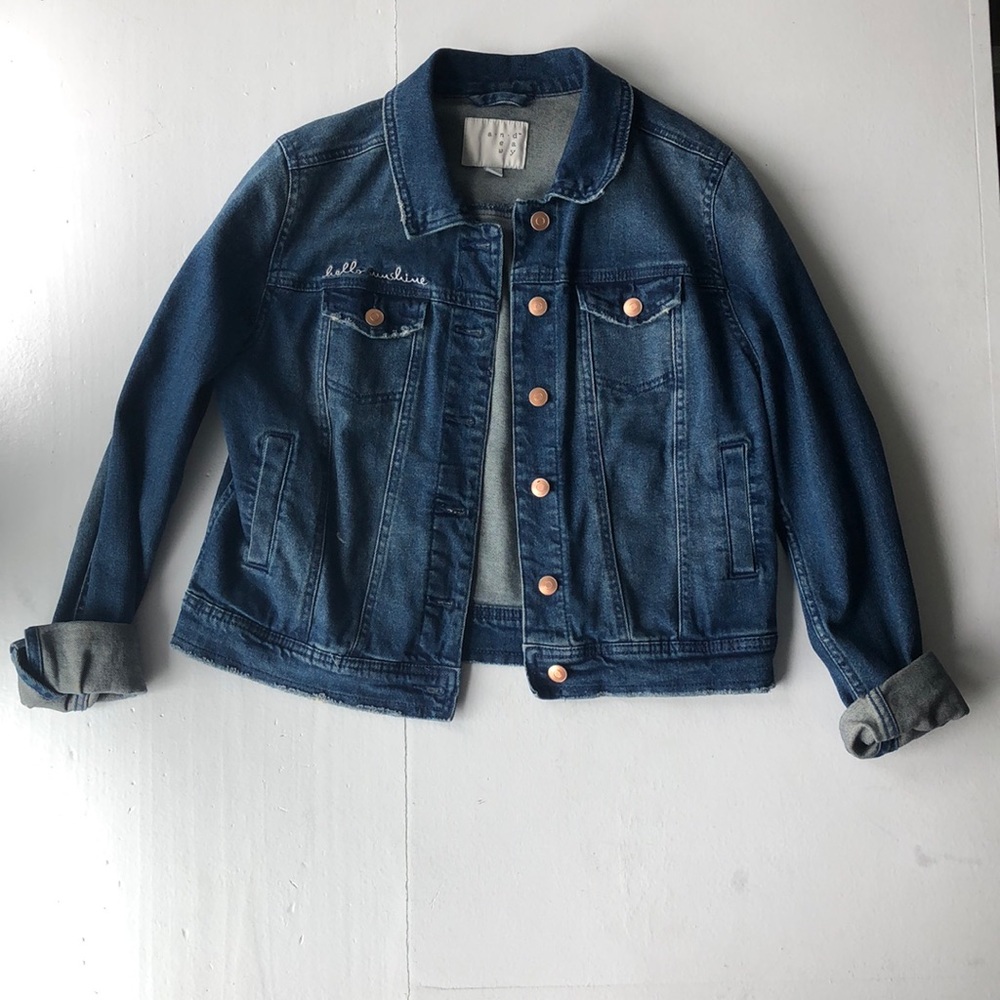 embroidered jean jacket